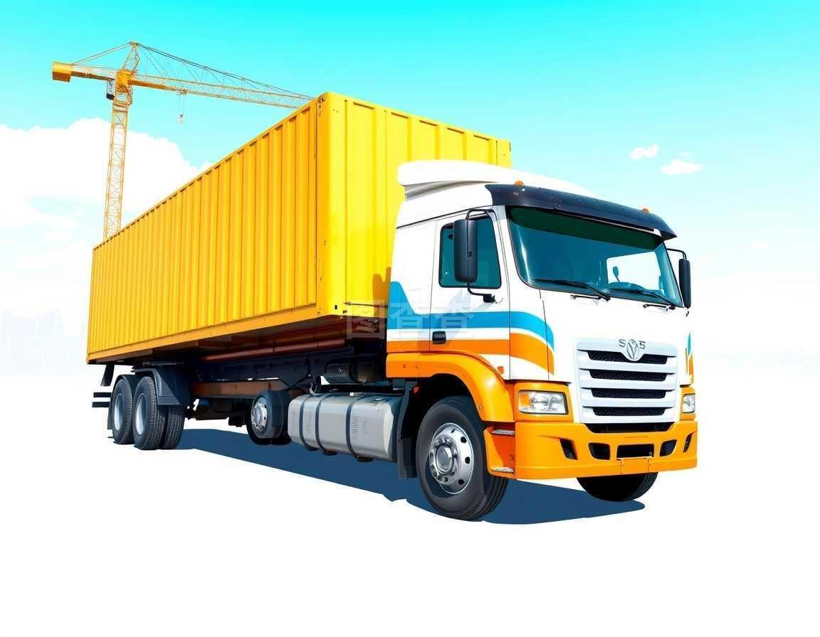 卡車運(yùn)輸在建筑工程中的應(yīng)用與海報設(shè)計解析